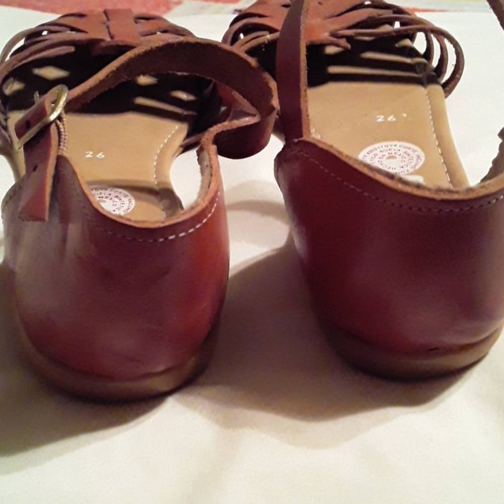 Womens leather sandals size 26=9.5 US - Picture 3 of 4